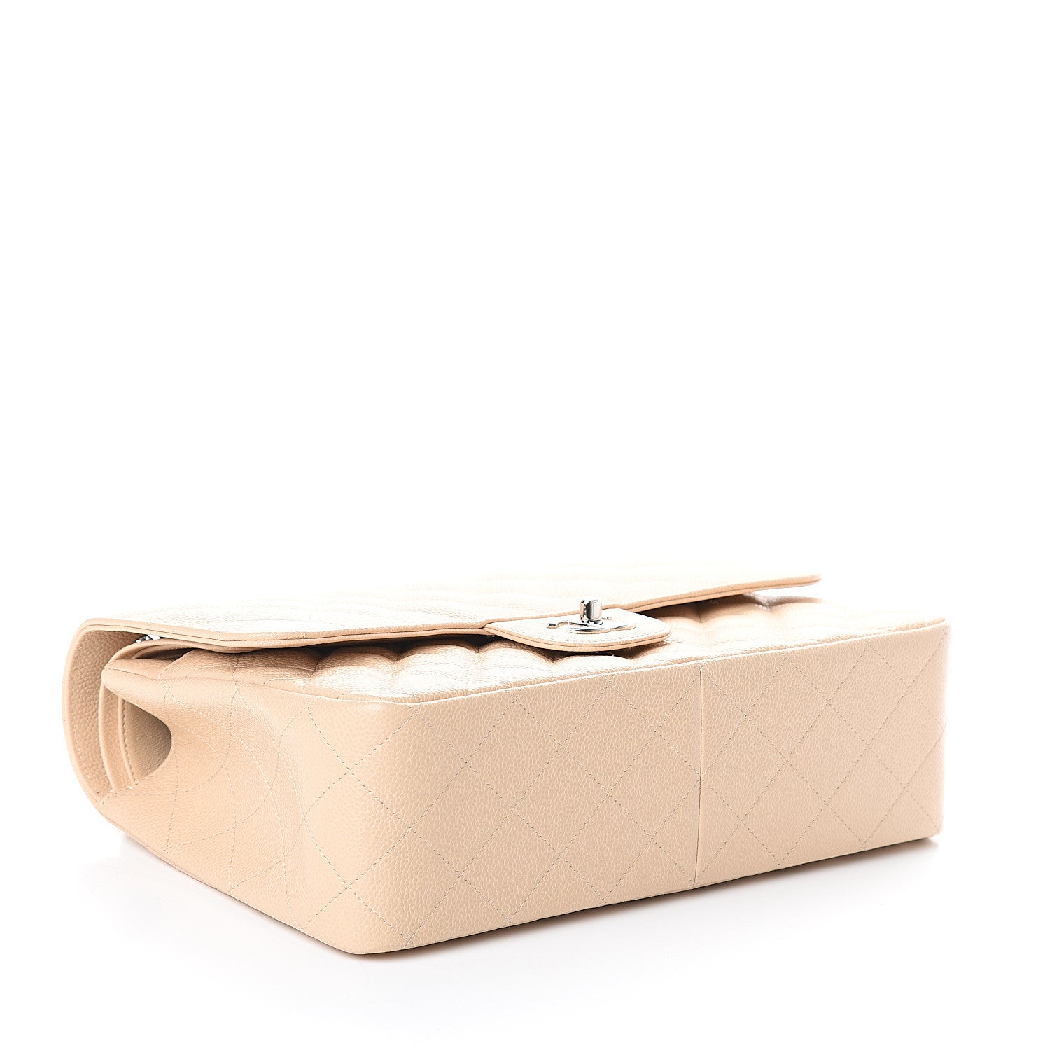 Chanel Caviar Quilted Jumbo Double Flap Beige Clair 3 of 9