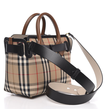 Burberry Calfskin Vintage Check Triple Stud Mini Belt Bag Archive Beige 3 of 10