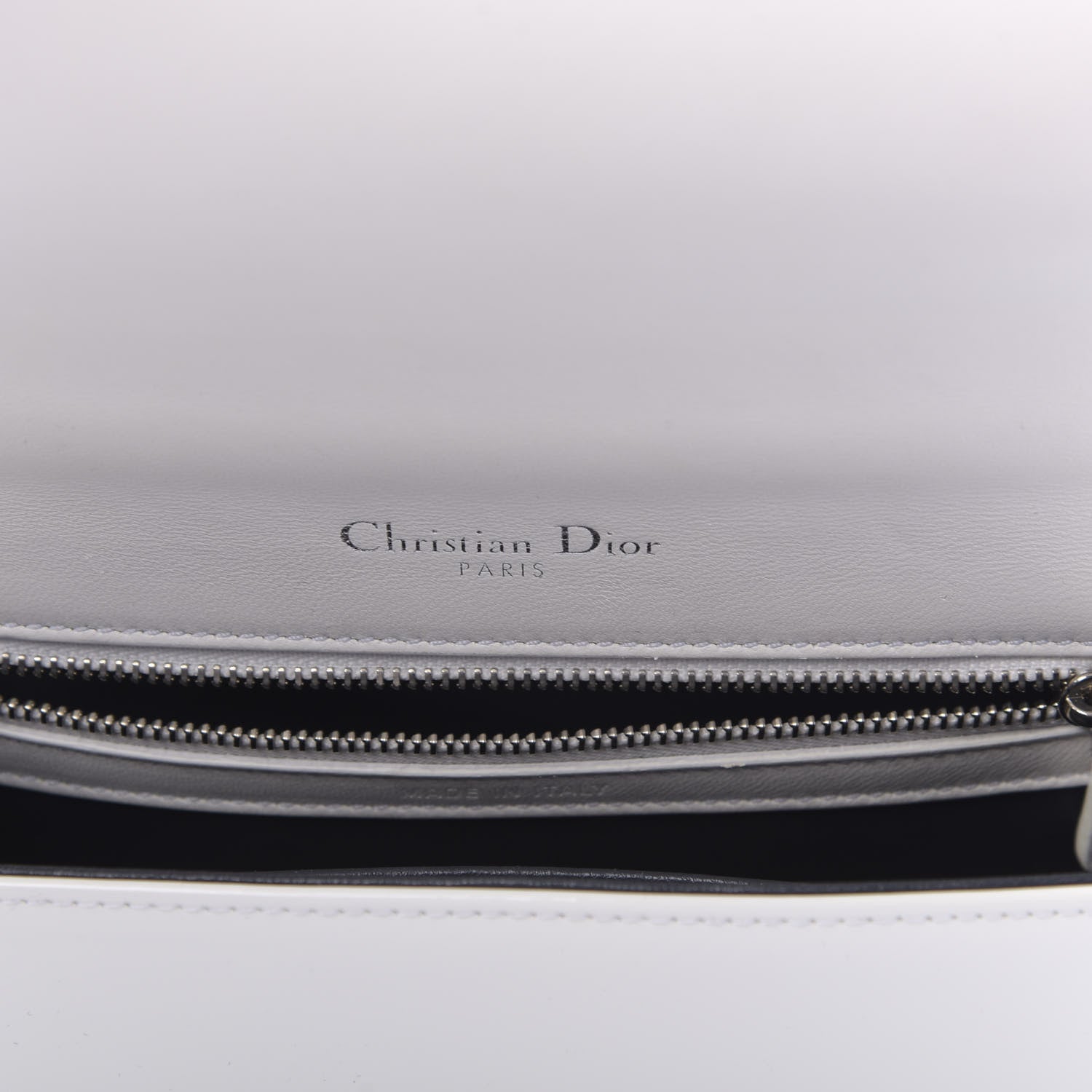 Christian Dior Patent Micro-Cannage Small Diorama Flap Bag White 8 of 15