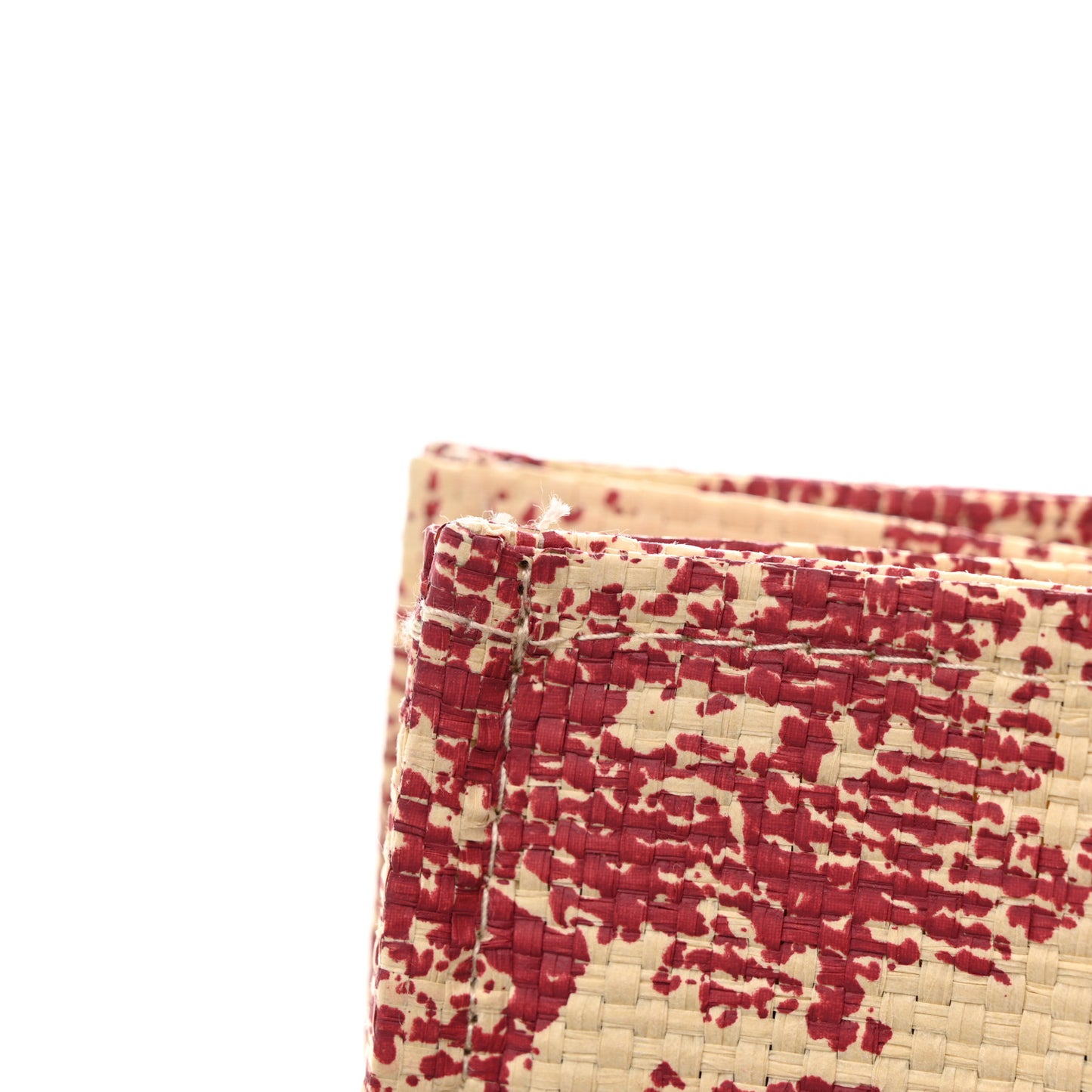 Straw Dioriviera Tote Red