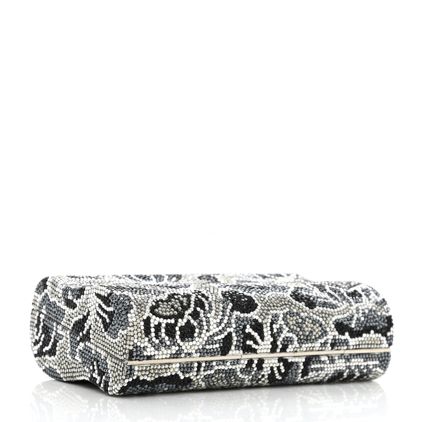 Swarovski Crystal Minaudiere Clutch Silver Multicolor