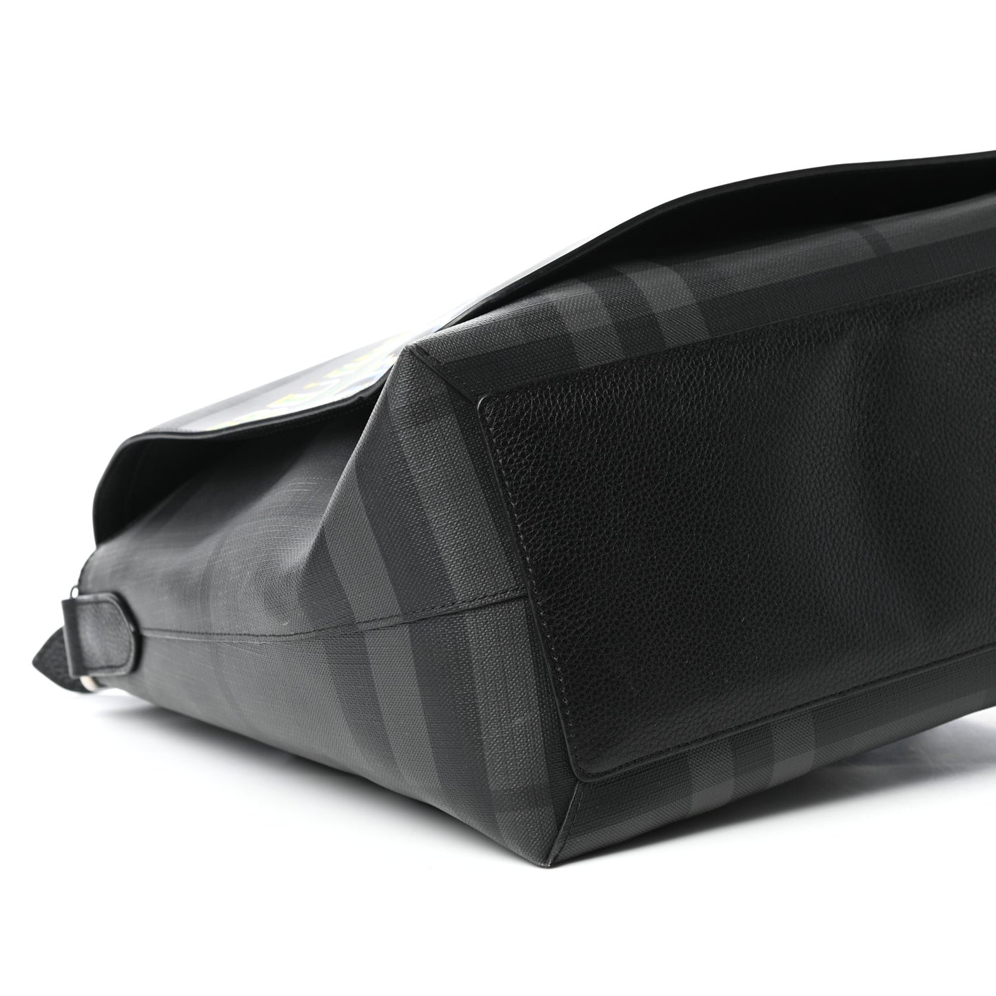Smoked Check Logo Graphic Burleigh Messenger Bag Black