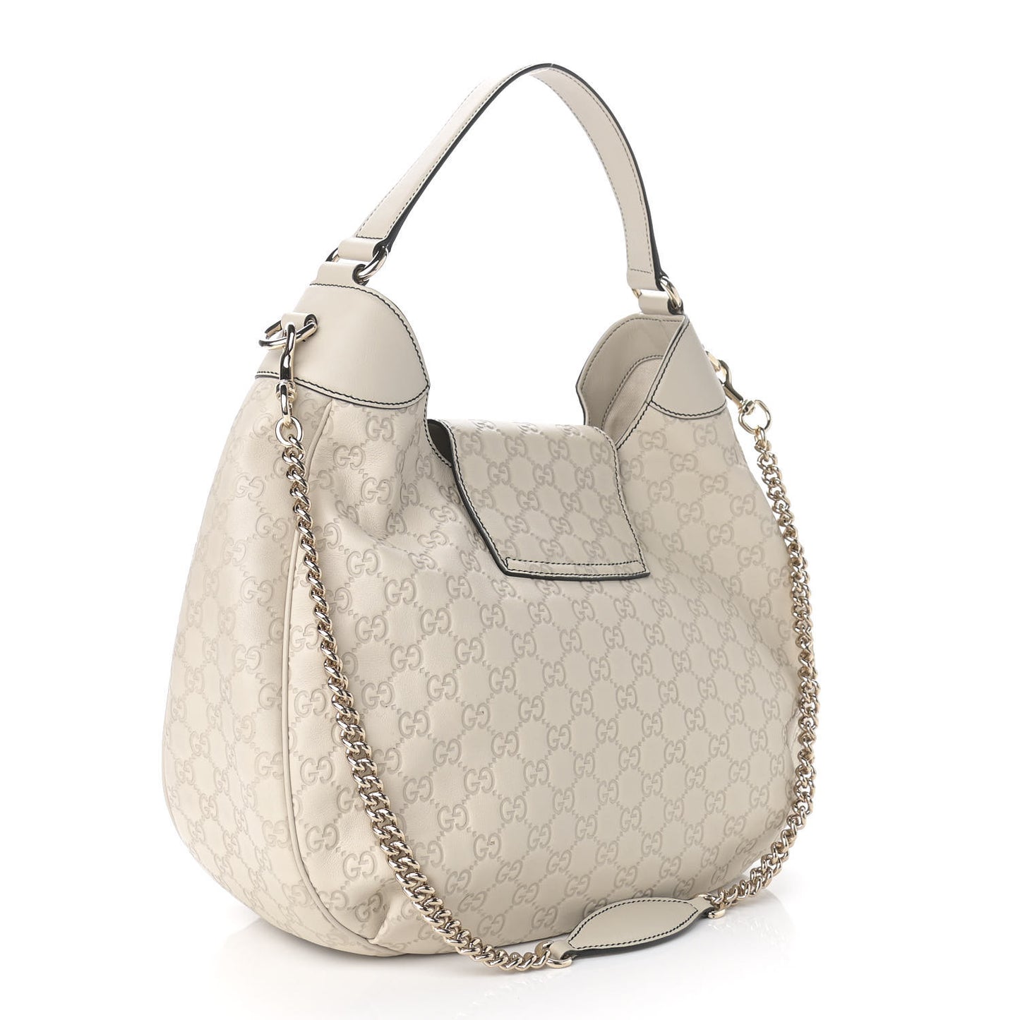 Guccissima Signature Medium Emily Hobo Mystic White