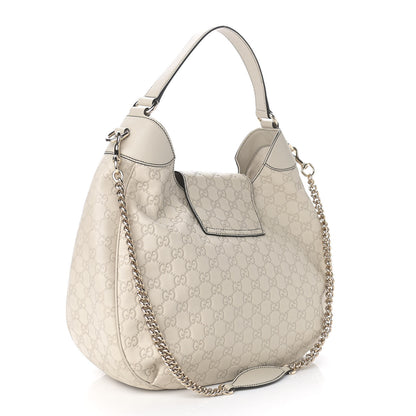 Gucci Guccissima Signature Medium Emily Hobo Mystic White 3 of 11