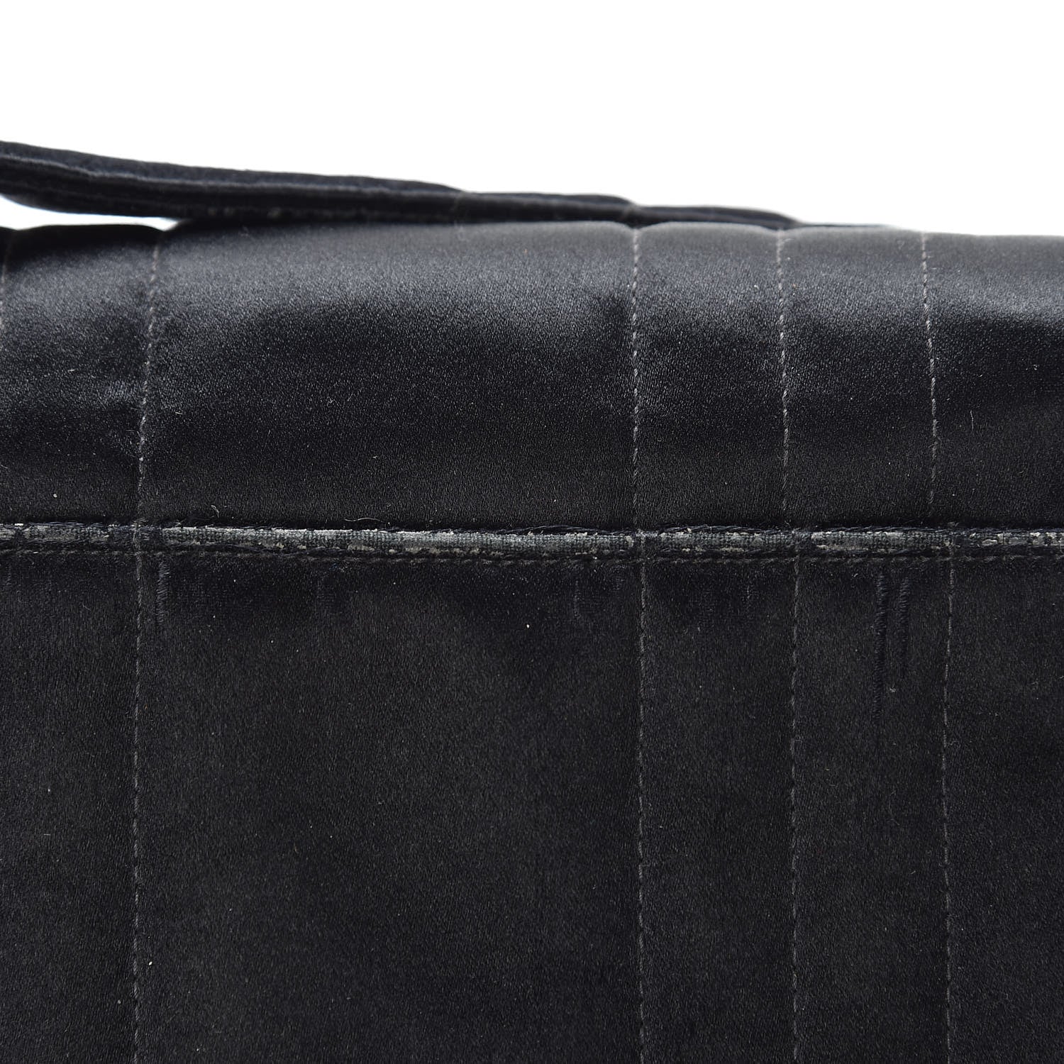Chanel Satin Vertical Quilt Mini Flap Shoulder Bag Black 15 of 15