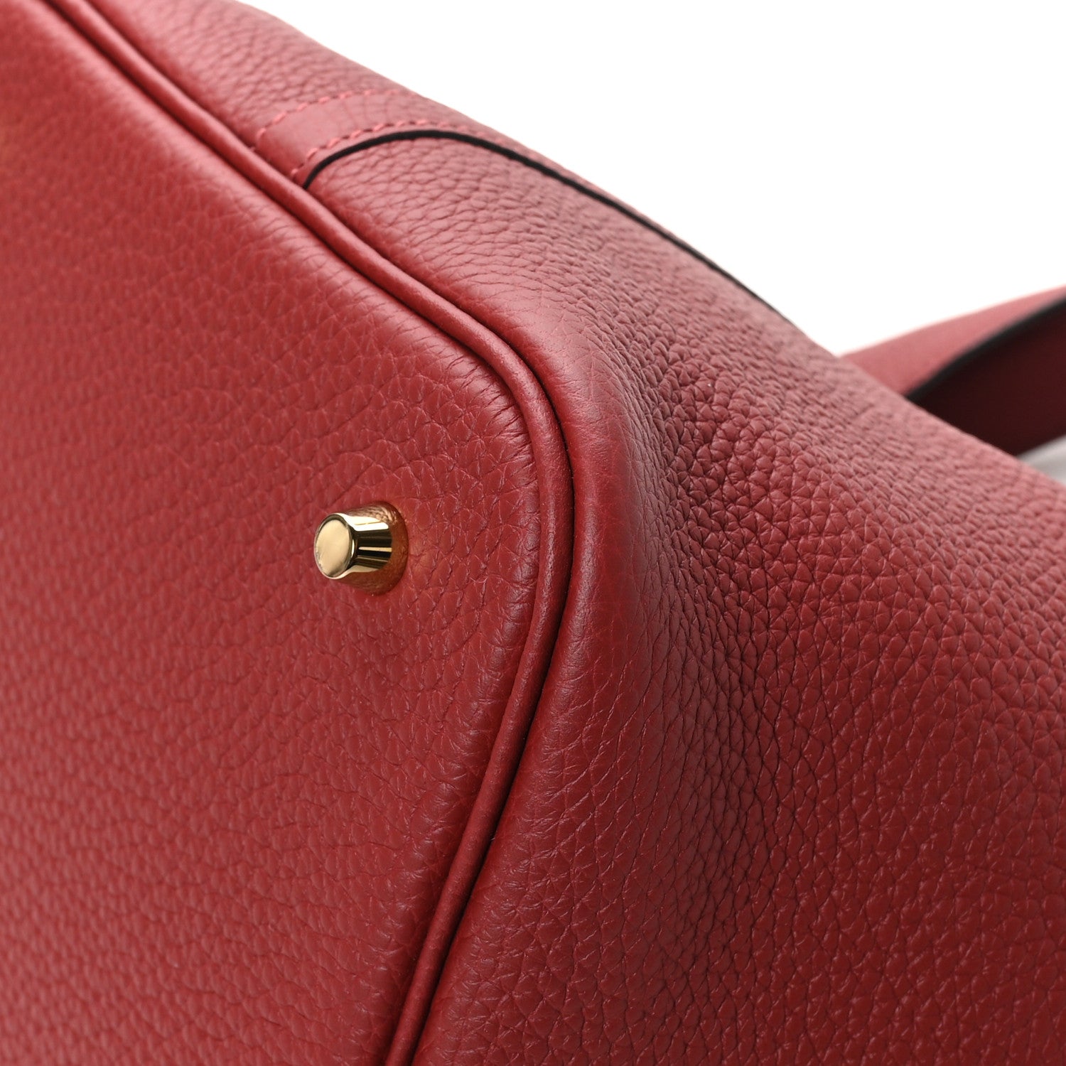 Hermes Taurillon Clemence Picotin Lock 22 MM Rouge H 12 of 12