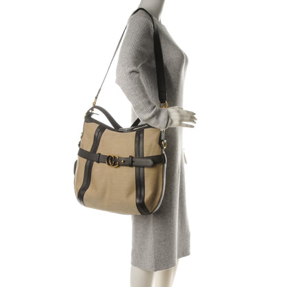Gucci Canvas Medium GG Running Hobo Dark Brown 2 of 7