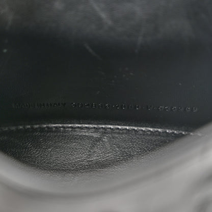 Balenciaga Shiny Calfskin Monochrome Crocodile Embossed Hourglass Top Handle Bag XS Black 7 of 10