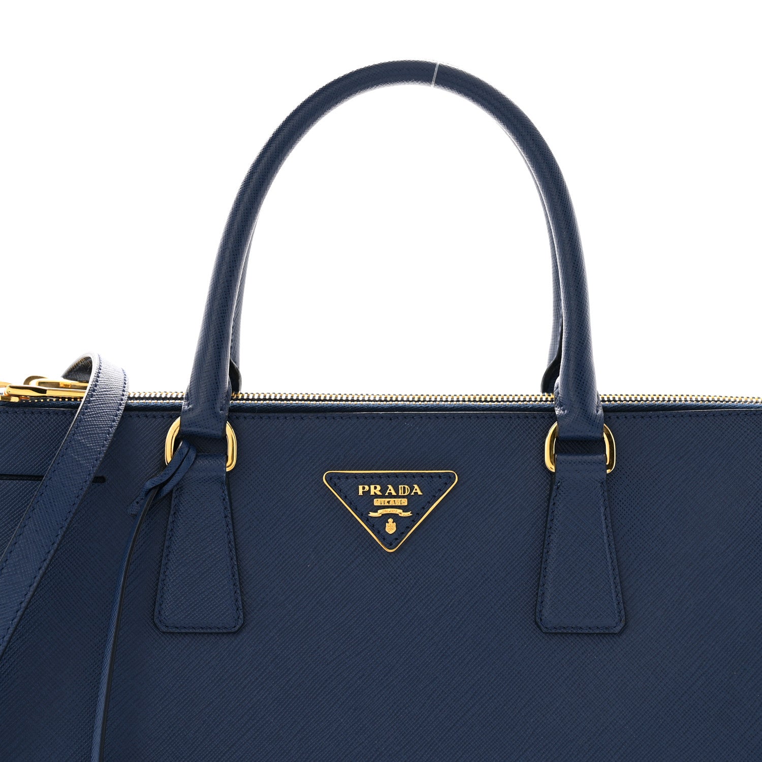 Prada Saffiano Large Galleria Double Zip Tote Bluette 9 of 13