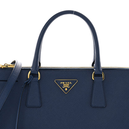 Prada Saffiano Large Galleria Double Zip Tote Bluette 9 of 13