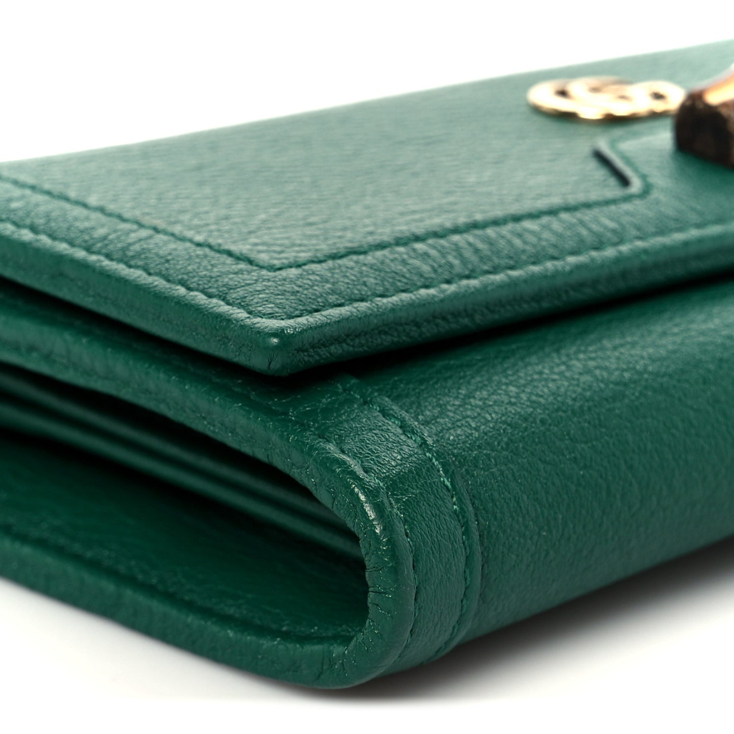 Wonka Grain Calfskin Diana Chain Wallet Black