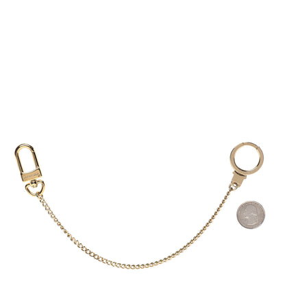 Louis Vuitton Metal Pochette Extender Key Ring Chain Gold 2 of 4