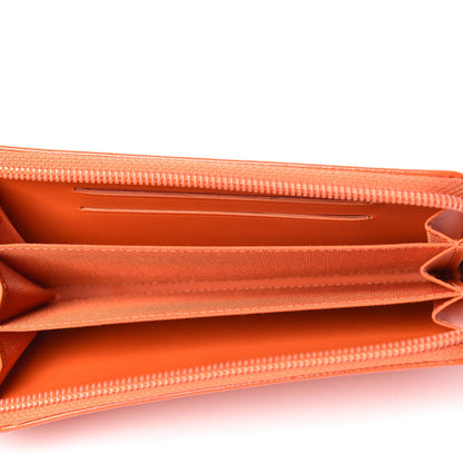 Chanel Patent Caviar Timeless Zip Around Wallet Orange 5 of 10