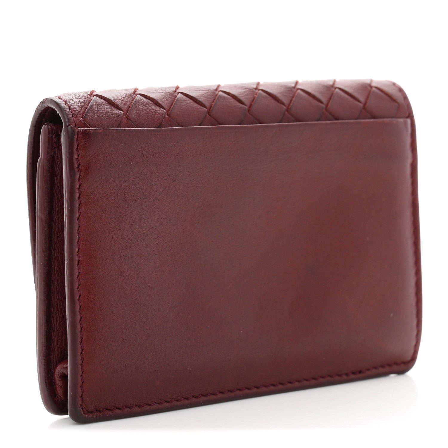Bottega Veneta Nappa Intrecciato Card Holder Bordeaux 3 of 7
