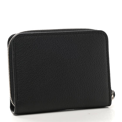Louis Vuitton Calfskin Lockme Zippy Coin Purse Black 3 of 6