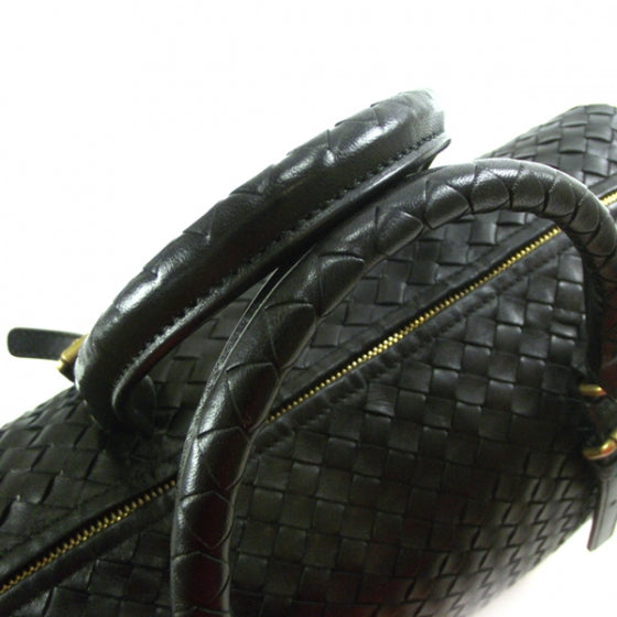 Woven Leather Doctor Bag Nero