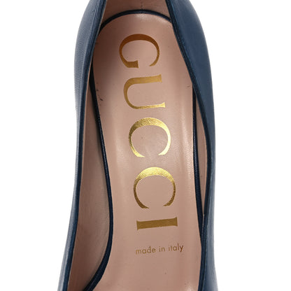 Gucci Malaga Kid Zumi 75mm Pumps 38.5 Blue 9 of 11