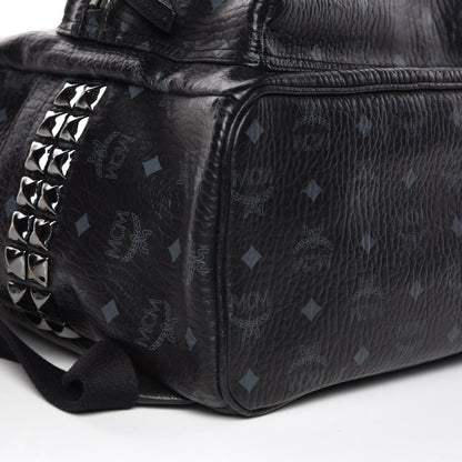 MCM Visetos Medium Side Studs Stark Backpack Black 8 of 12