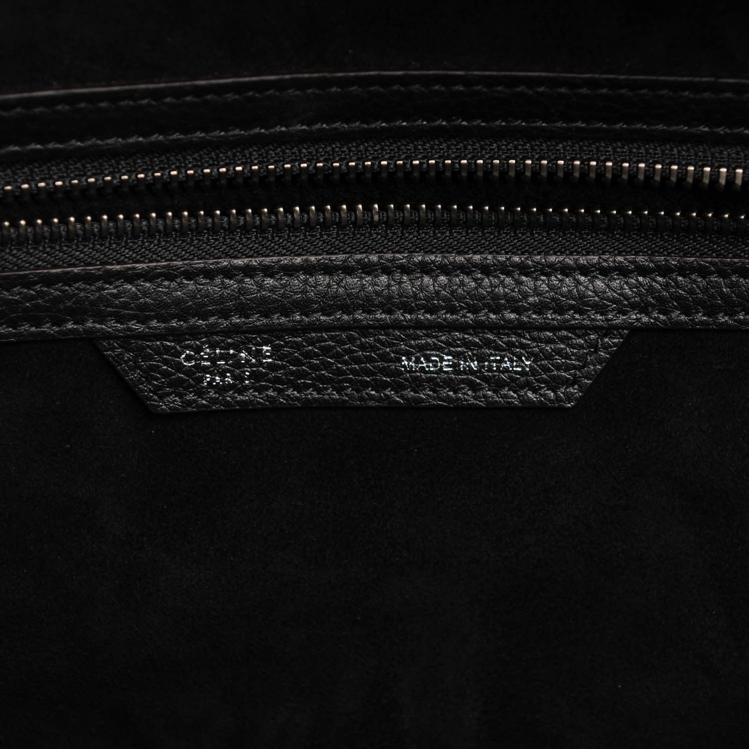 Celine Drummed Calfskin Mini Luggage Black 6 of 8