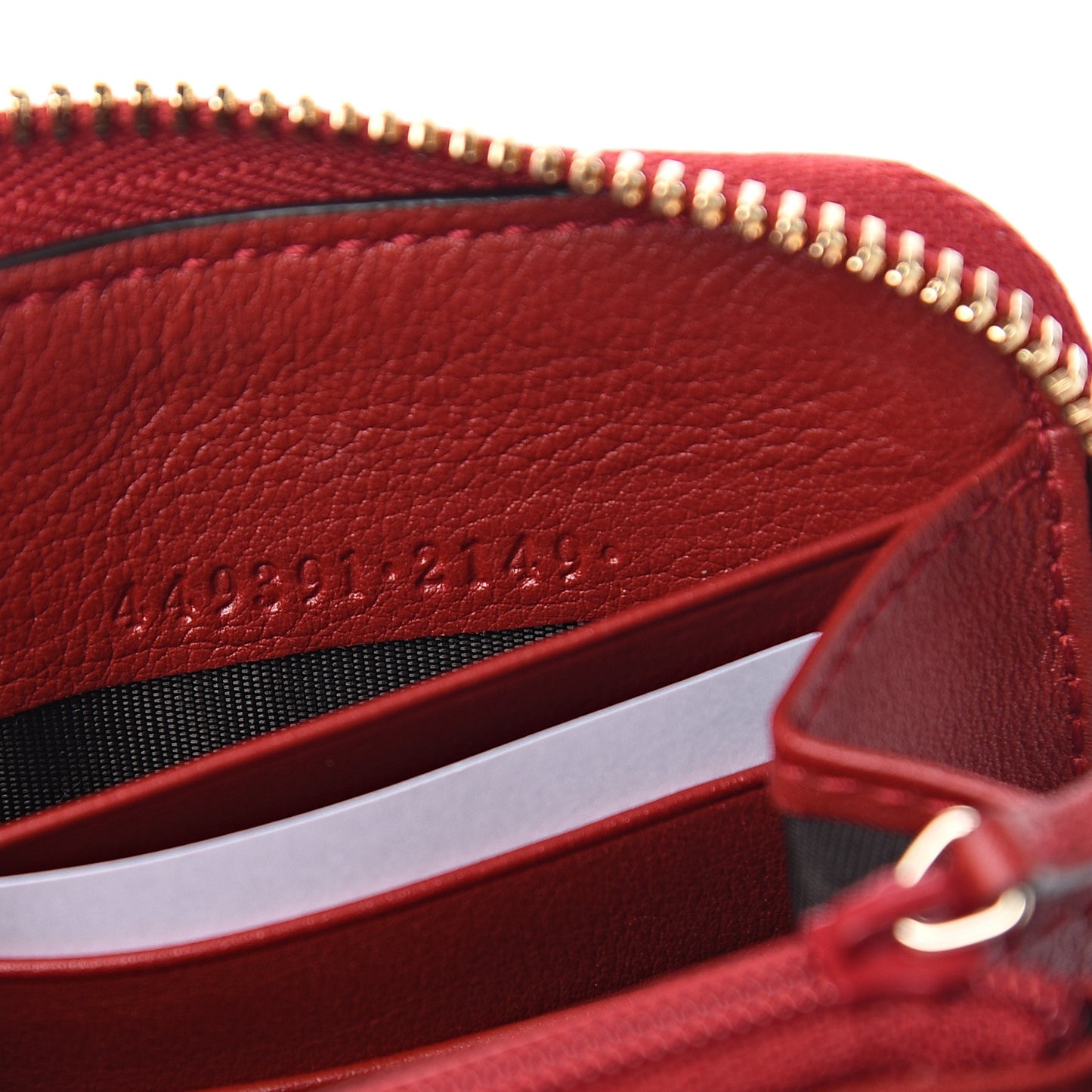 Microguccissima Zip Around Wallet Red