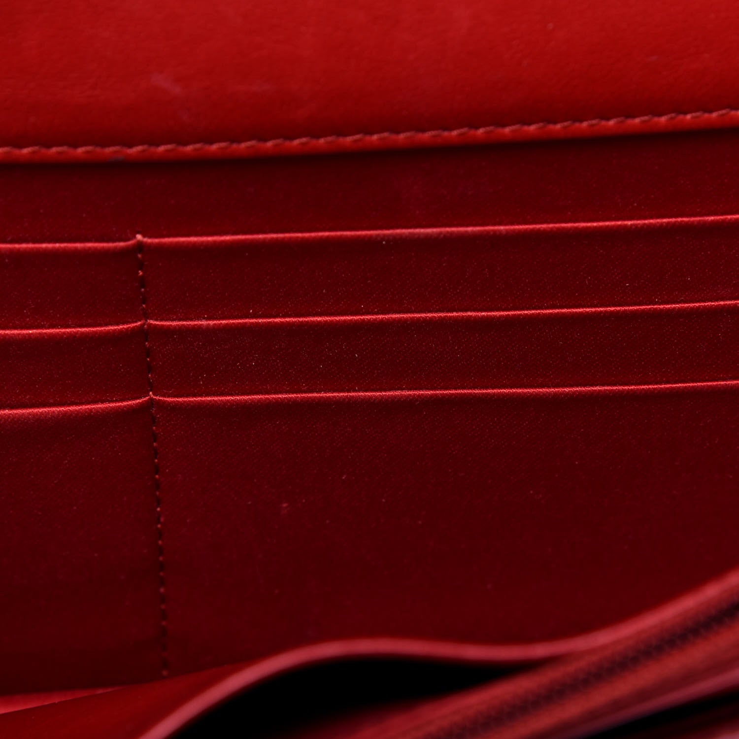 Chanel Lambskin Camellia Embossed Wallet On Chain WOC Red 10 of 21