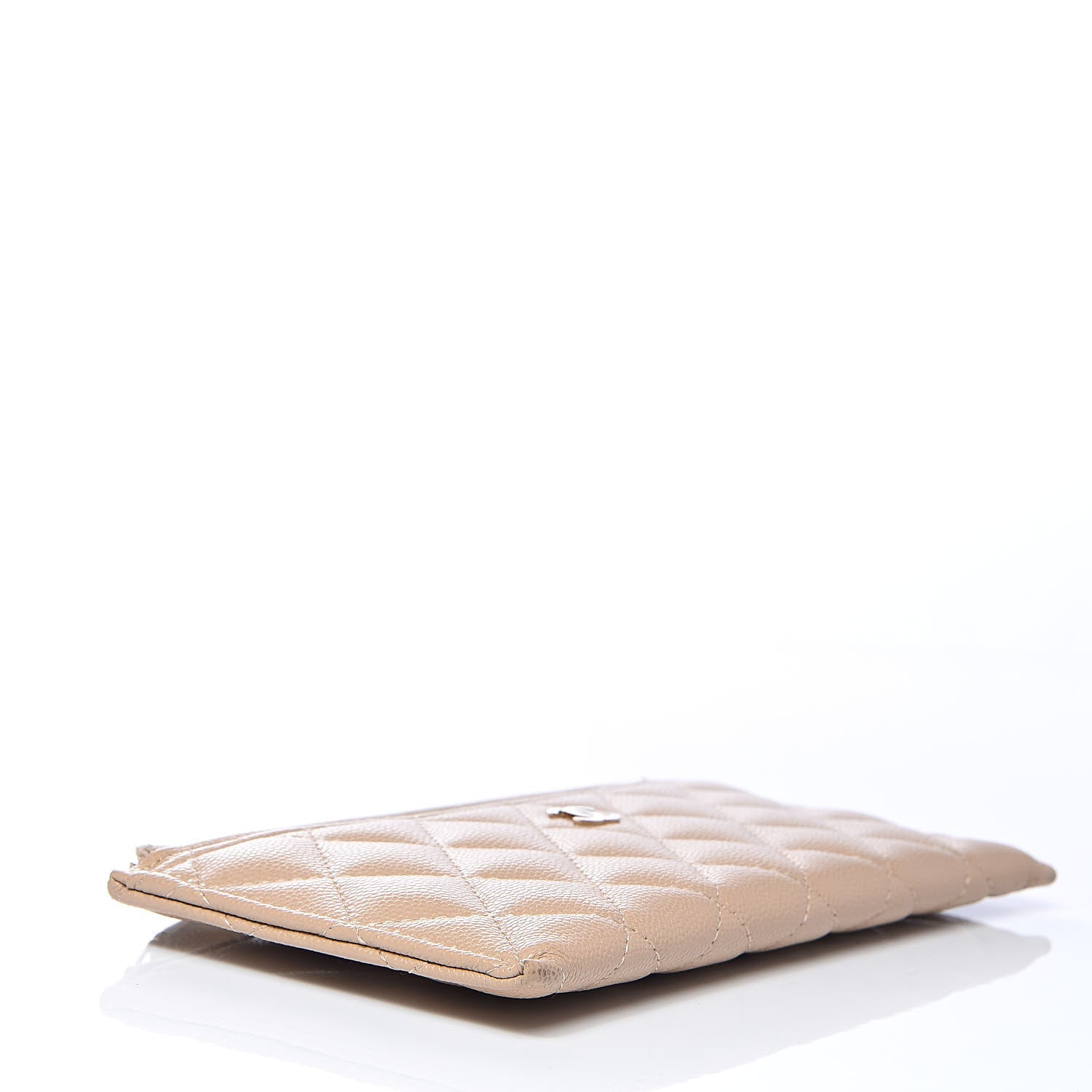 Chanel Caviar Quilted Classic Zip Pouch Beige 4 of 8