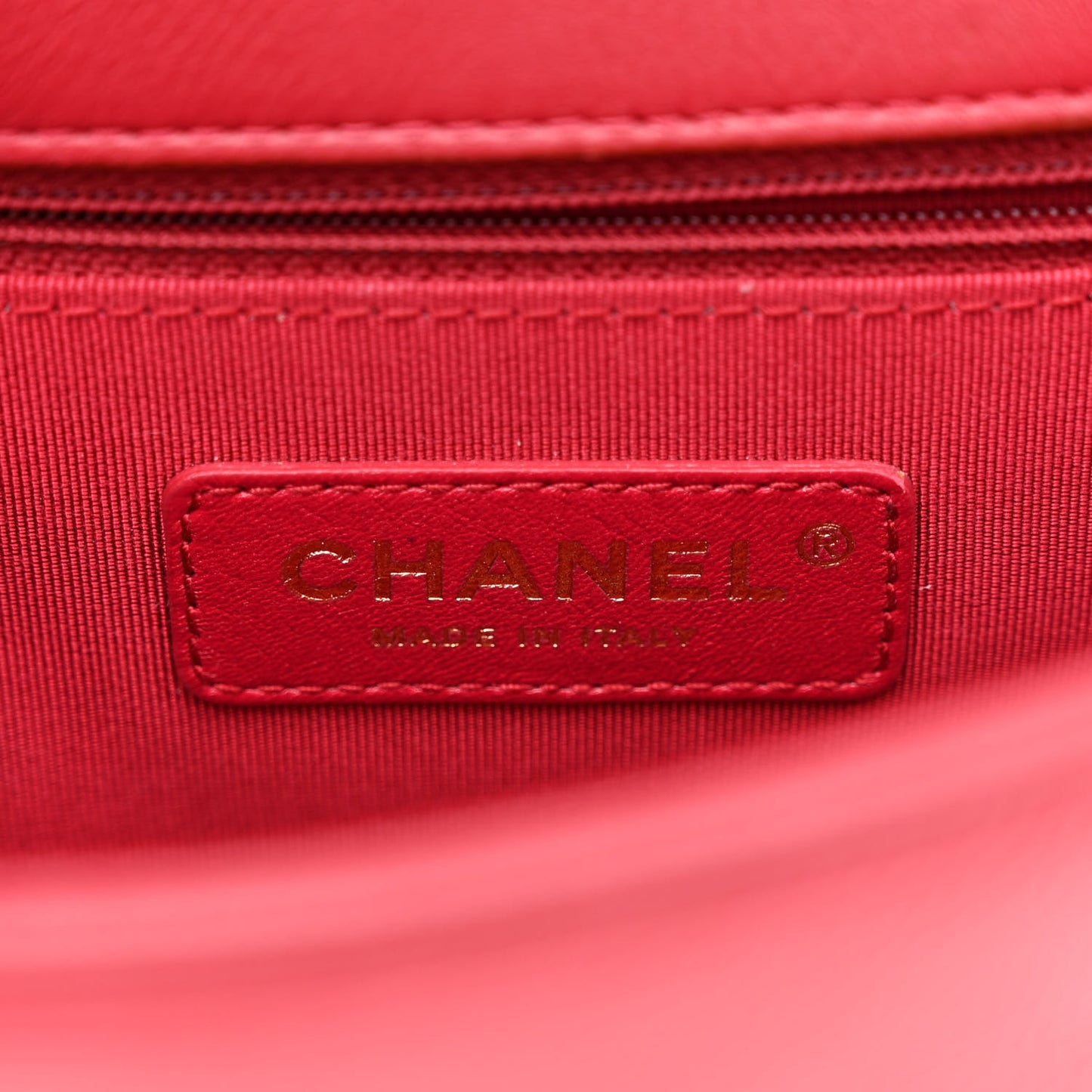 Caviar Quilted Small Studded Flap Red