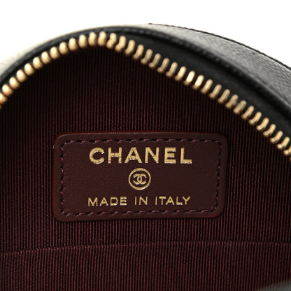 Chanel Caviar Quilted Round Clutch With Chain Black 6 of 11