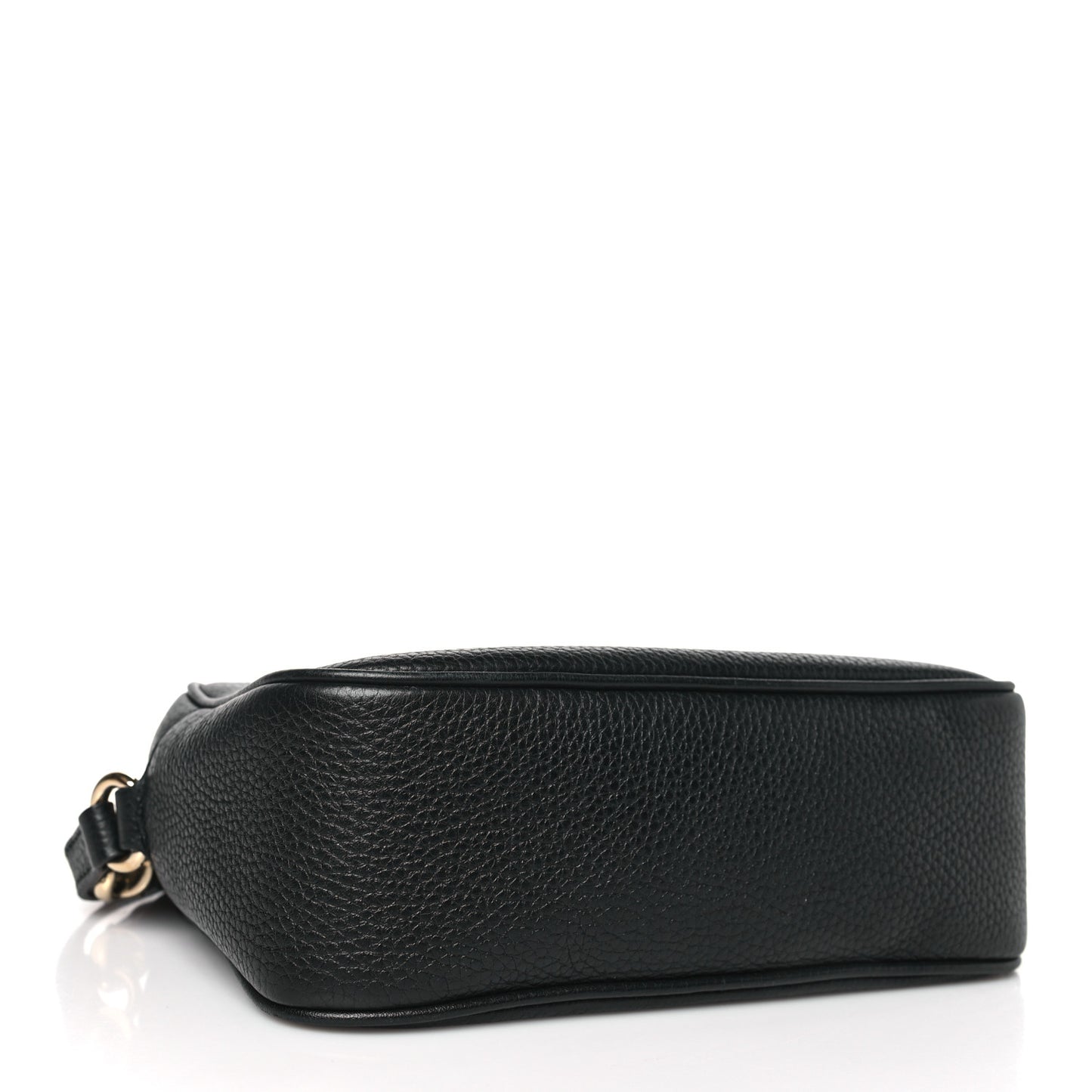 Pebbled Calfskin Small Soho Disco Bag Black