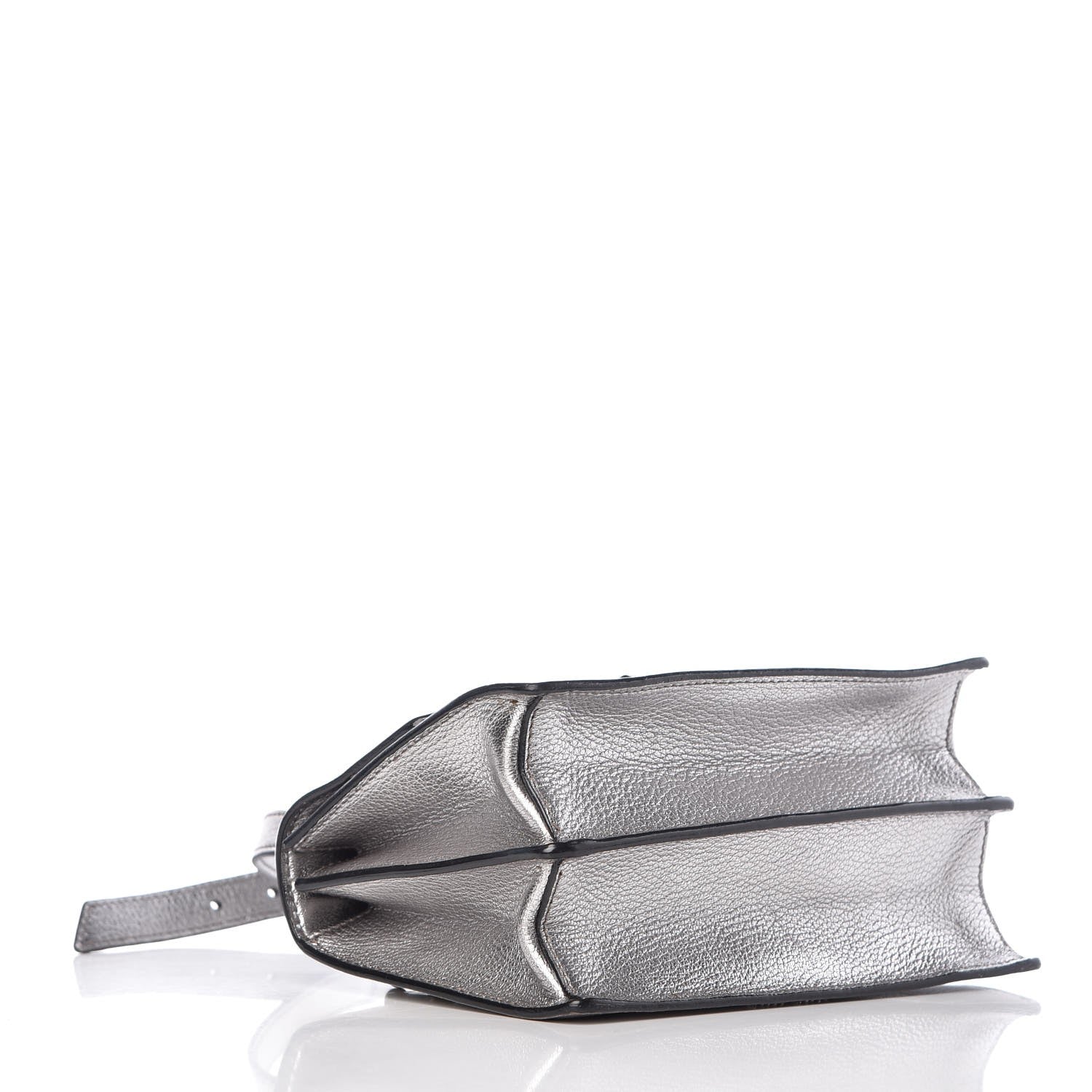 Miu Miu Metallic Goatskin Bandoliera Madras Shoulder Bag Chrome 10 of 13