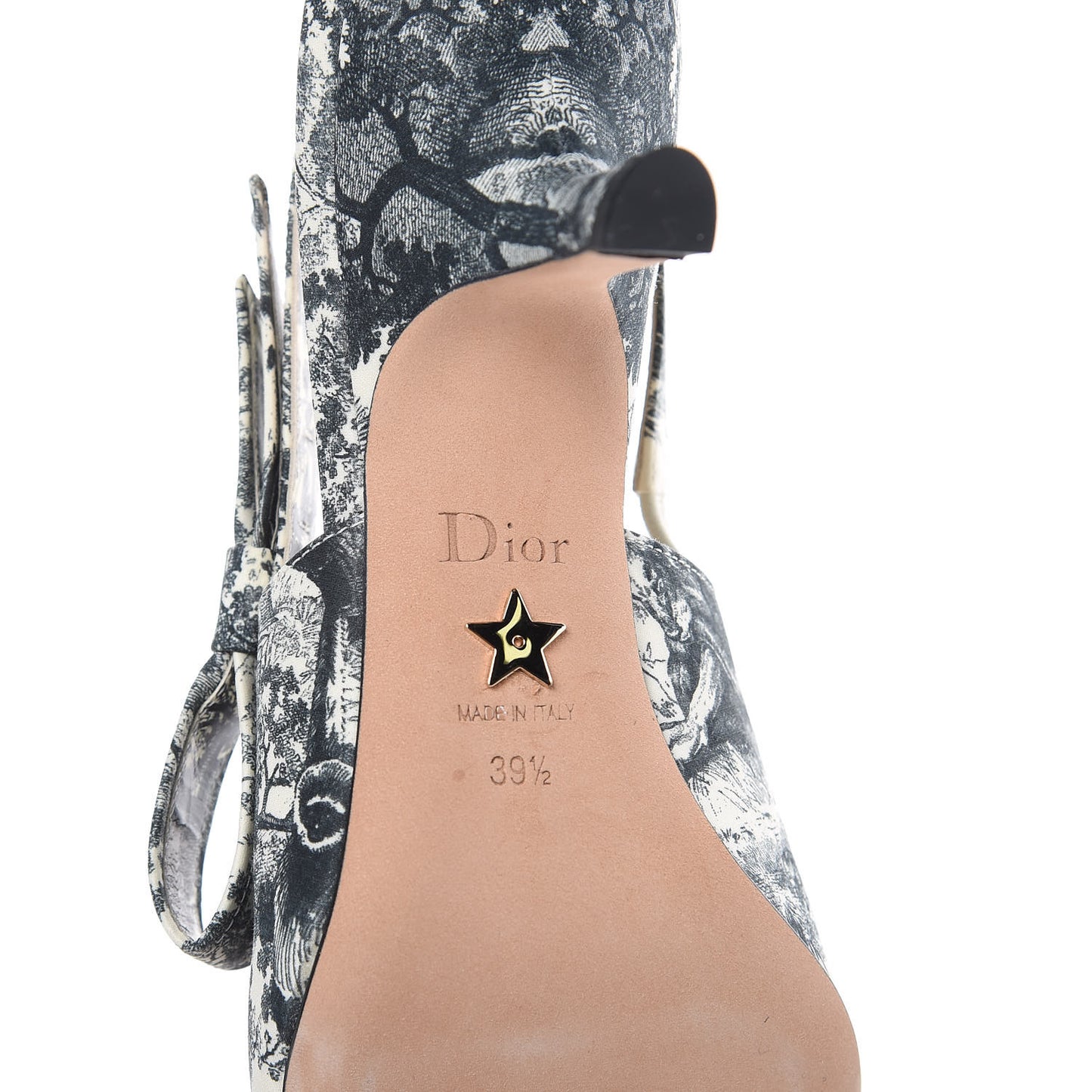 Toile De Jouy Sweet D Slingback Pumps 39.5 Off White Black