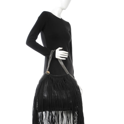 Stella McCartney Eco Suede Fringe Falabella Tote Black 2 of 8