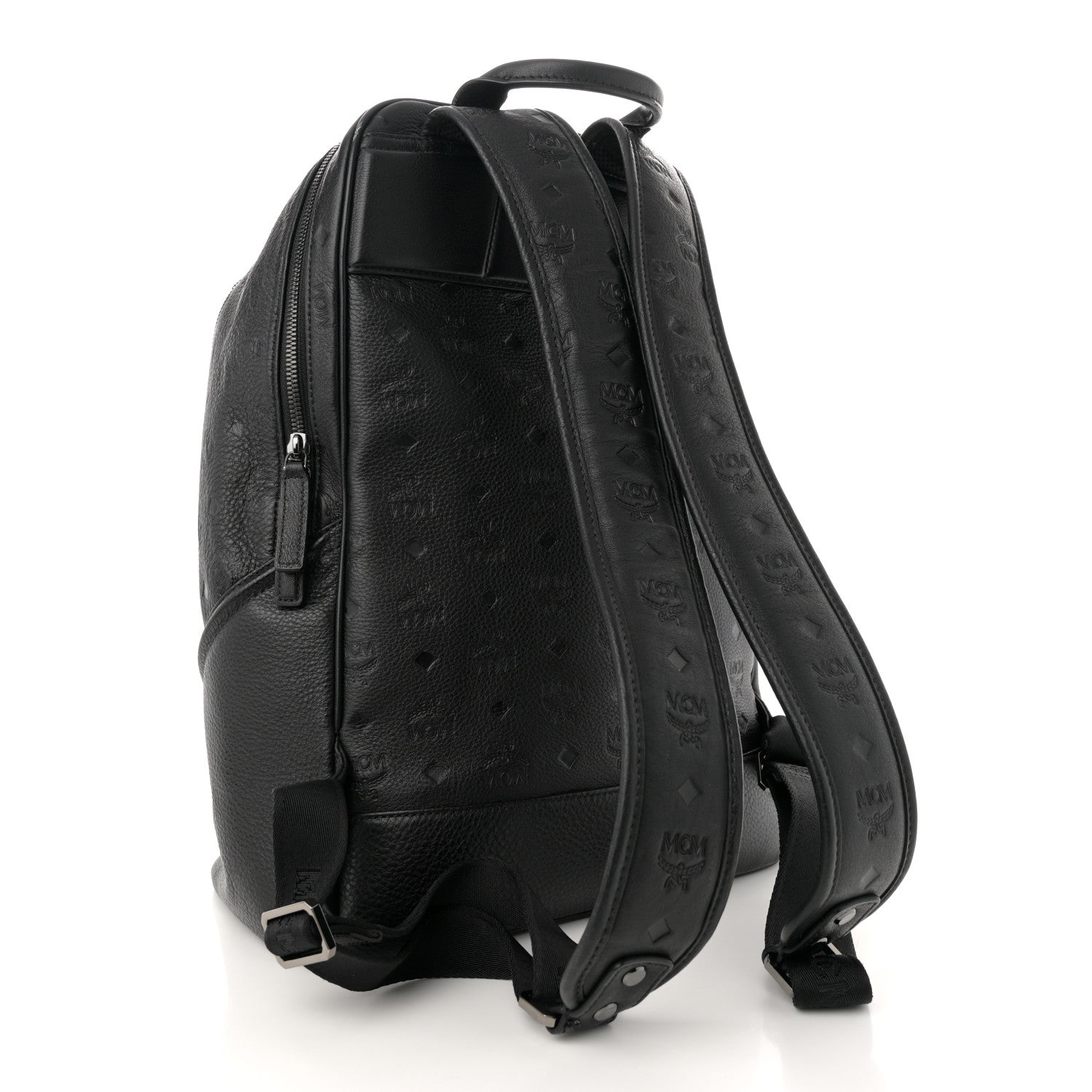 MCM Calfskin Ottomar Monogram Duke Backpack Black 3 of 13