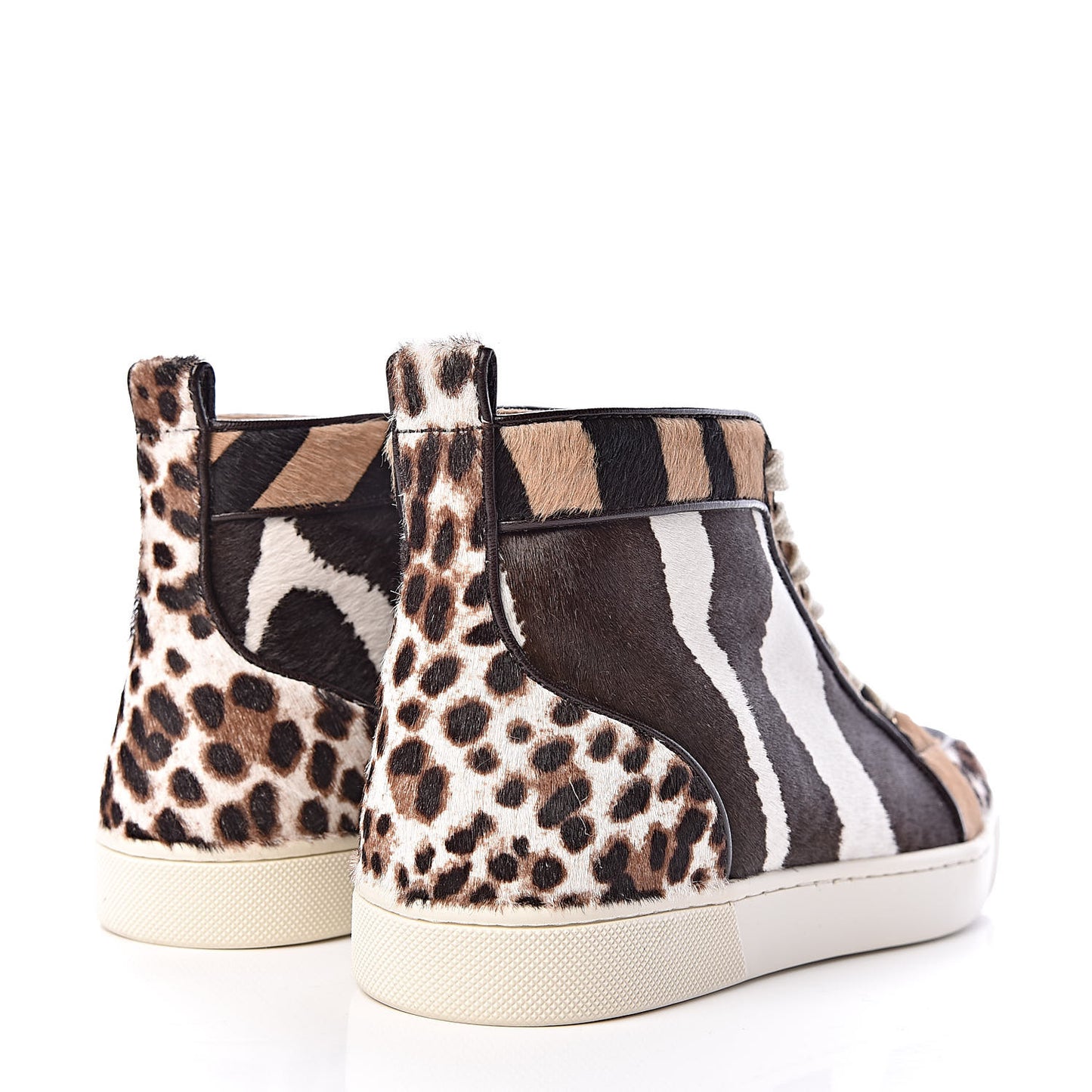 Pony Hair Animal Print Womens Rantus Orlato Flat Sneakers 38 Brown