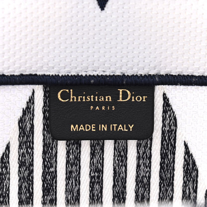 Christian Dior Canvas Embroidered Large Dioralps Book Tote White 6 of 10