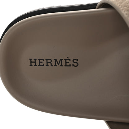 Hermes Suede Goatskin Chaine d'Ancre Womens Chypre Sandals 37 Beige Sable 7 of 9