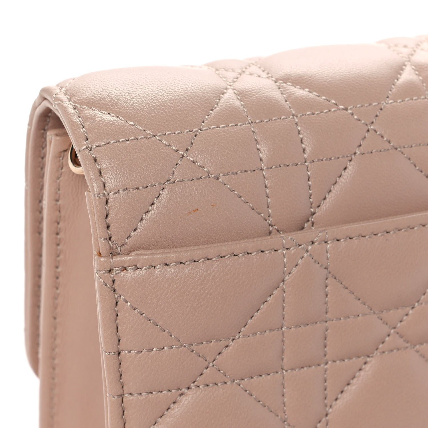 Christian Dior Lambskin Cannage Miss Dior Promenade Pouch Beige 6 of 14