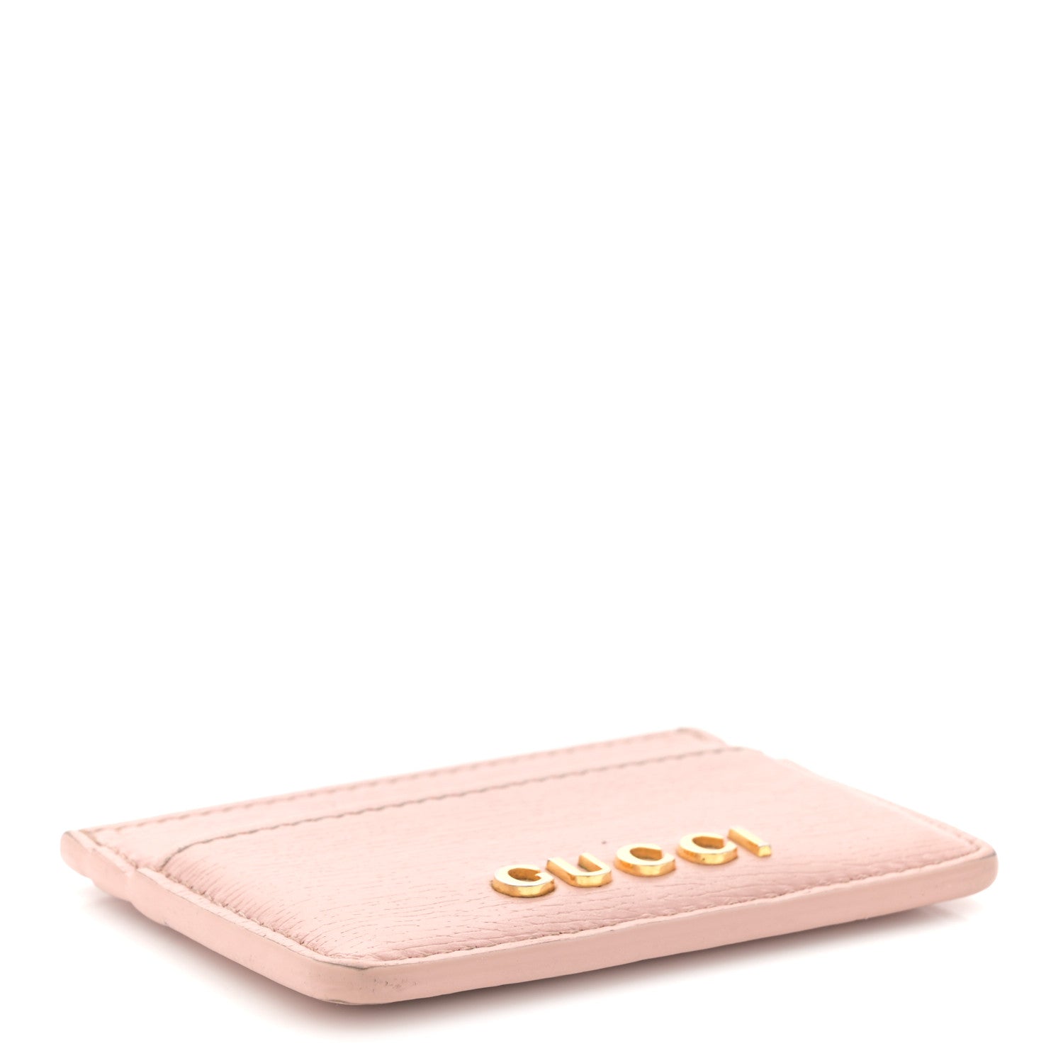 Gucci Calfskin Script Card Holder Light Pink 4 of 8