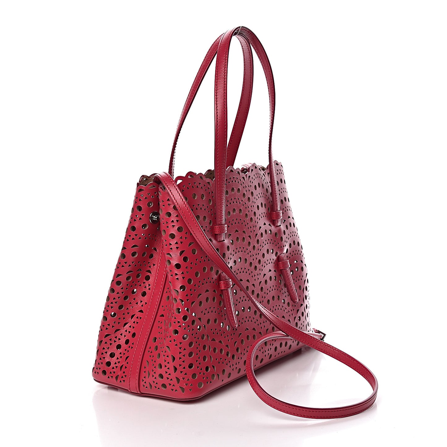 Calfskin Vienne Wave Mina 25 Bag Framboise