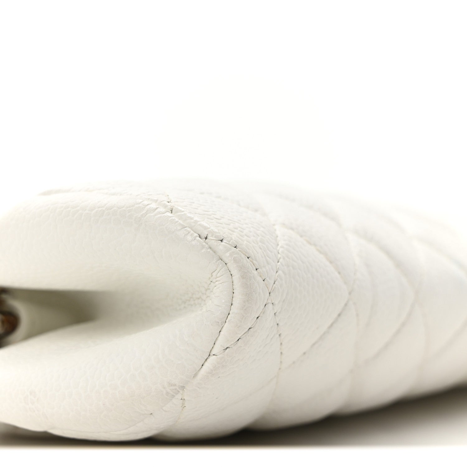Chanel Caviar Quilted Timeless Clutch White 9 of 10