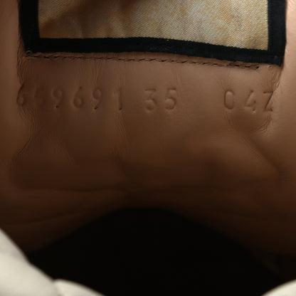 Gucci Calfskin GG Supreme Monogram Nappa Quilted Lace Up Ankle Boots 35 Mystic White Beige 8 of 8