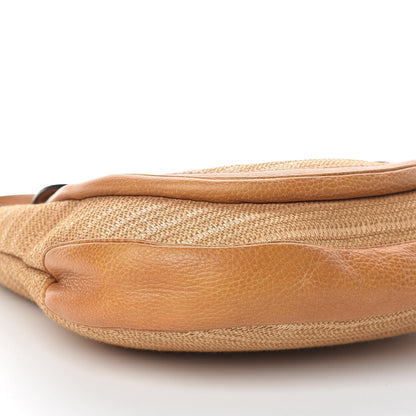 Gucci Libeccio Raffia Large New Pelham Shoulder Bag Light Brown 8 of 9