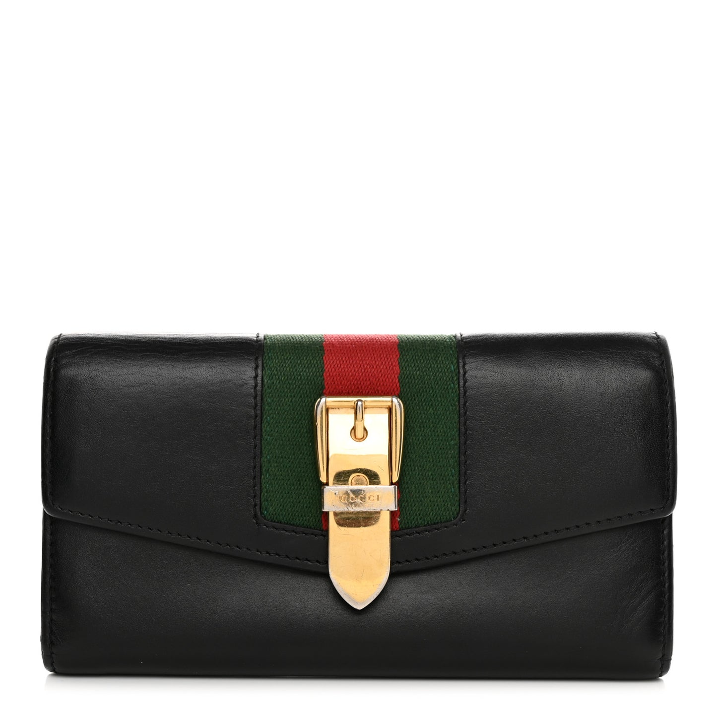 Calfskin Sylvie Continental Wallet Black