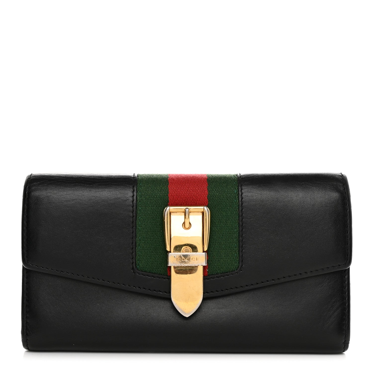 Gucci Calfskin Sylvie Continental Wallet Black 1 of 10