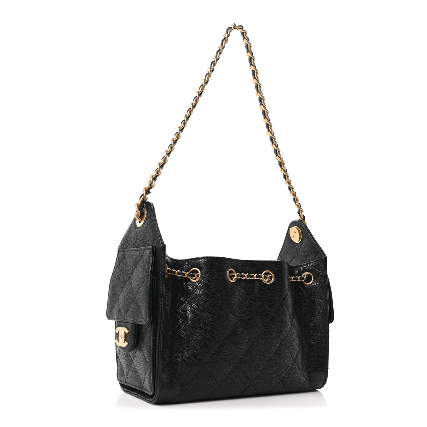 Caviar Quilted Mini Chanel 25 Handbag Black