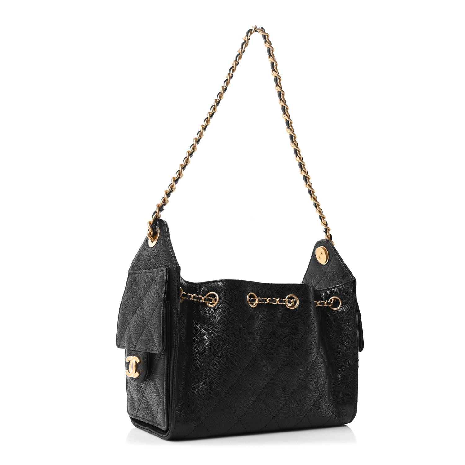 Chanel Caviar Quilted Mini Chanel 25 Handbag Black 3 of 10