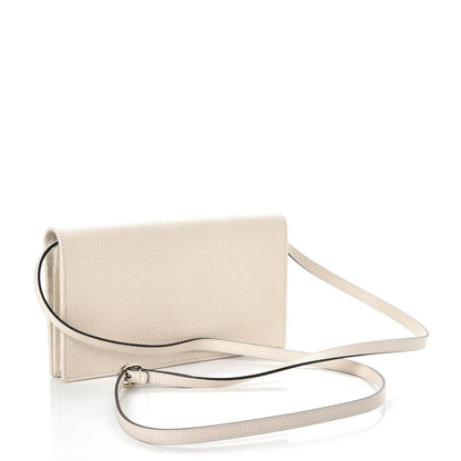 Gucci Dollar Calfskin Mini Swing Wallet Bag Mystic White 3 of 9