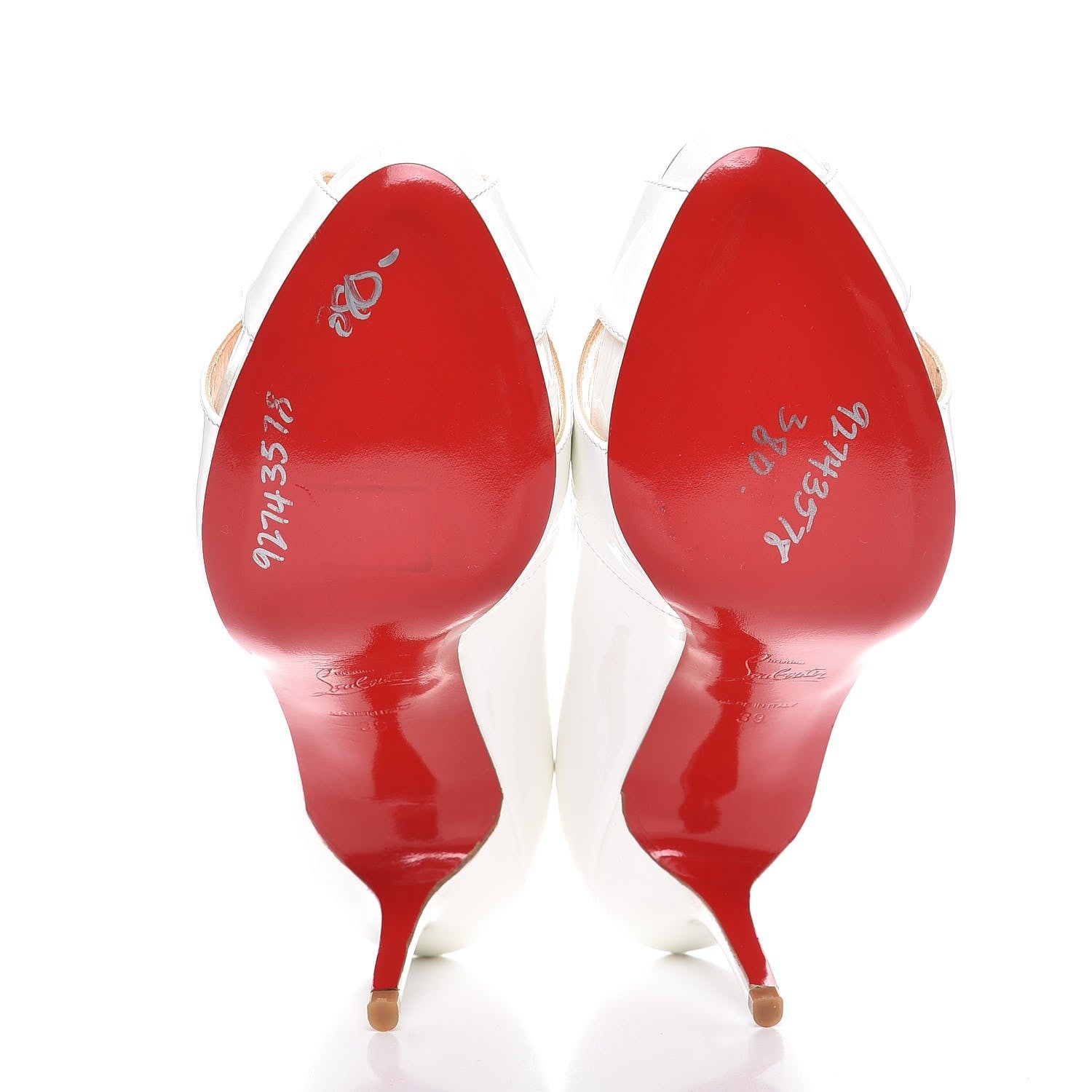 Christian Louboutin Patent Shelley 90 Pumps 39 White 5 of 8