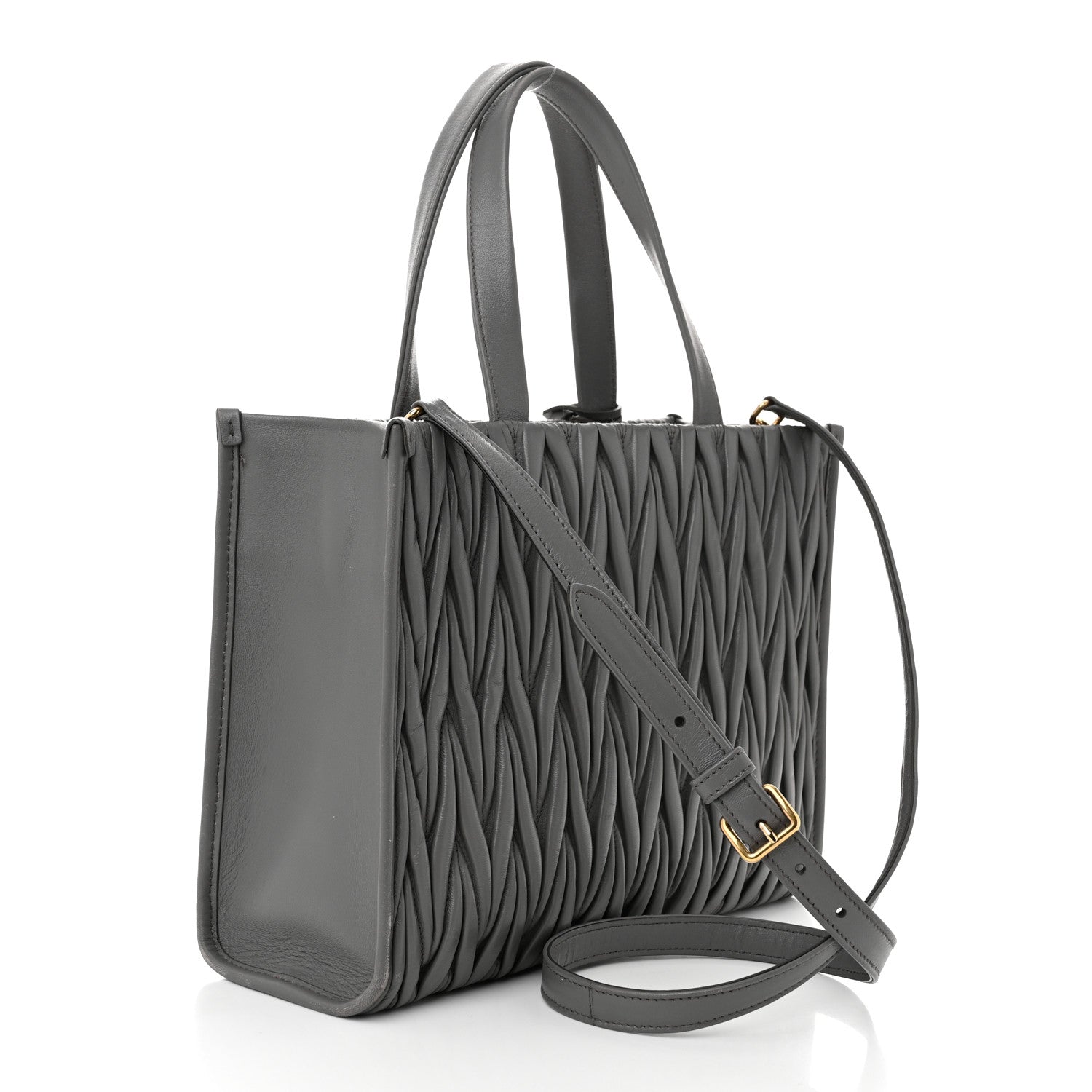Miu Miu Nappa Matelasse Tote Bag Marmo 3 of 11