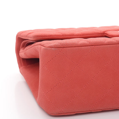 Chanel Iridescent Caviar Quilted Jumbo Double Flap Coral 11 of 15